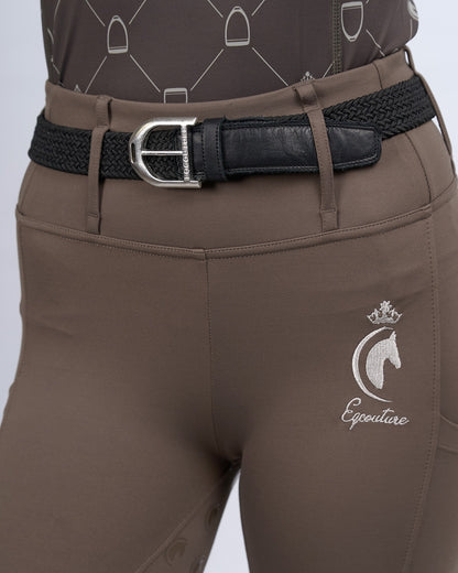 ORIGINALS Mocha Riding Leggings / Tights with Phone Pockets - MOCHA