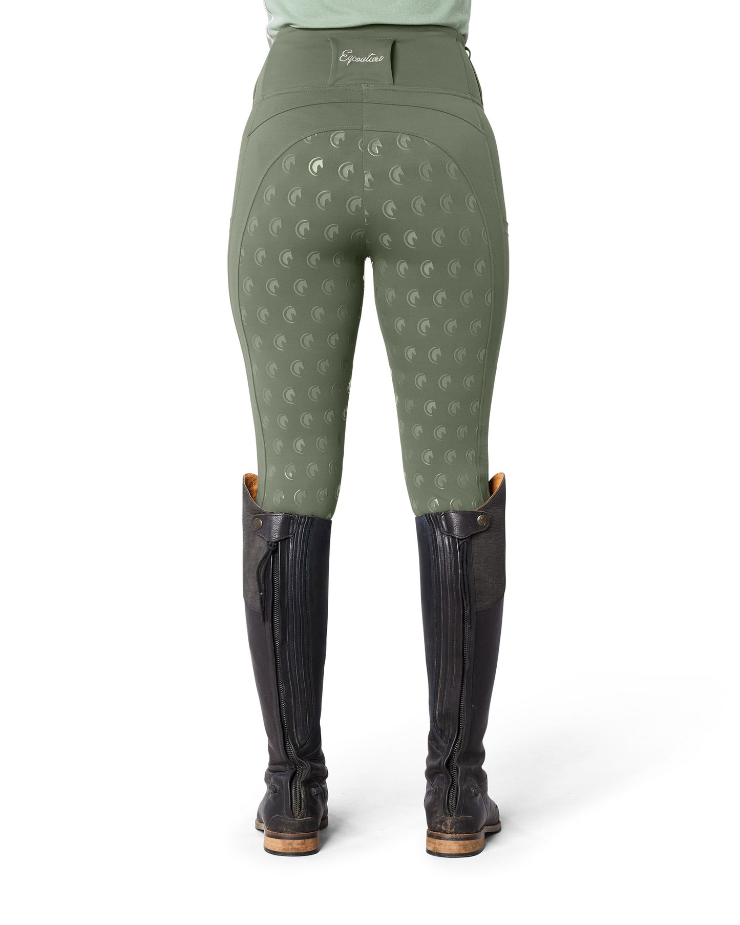 NEW ORIGINALS Olive Green Riding Leggings/Tights  - Full Grip
