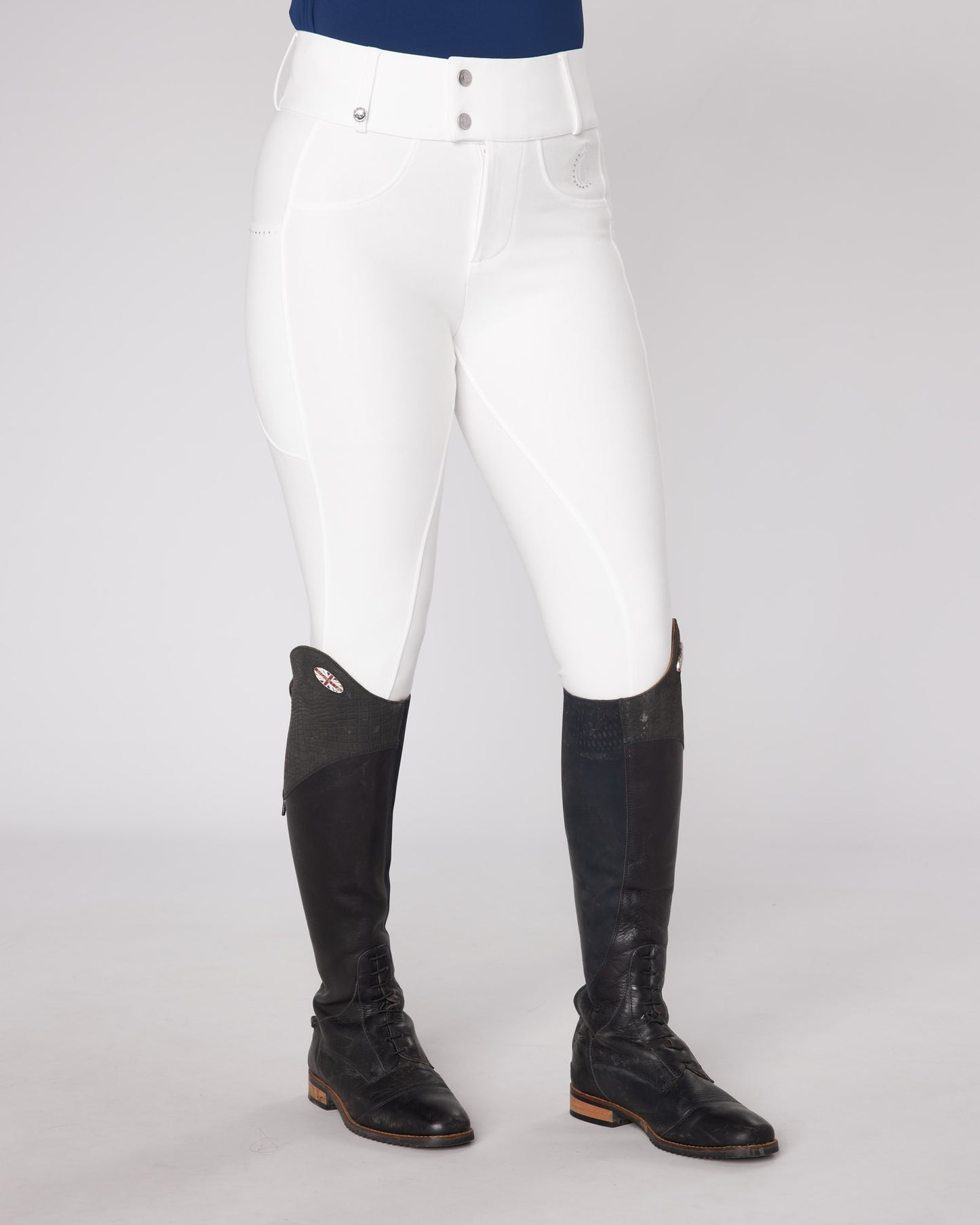 Premium Hybrid Breeches - PURE WHITE (NO GRIP)