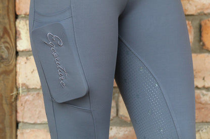 NEW Originals 2.0 Grey Riding Leggings / Tights with Phone Pockets - Urban Slate