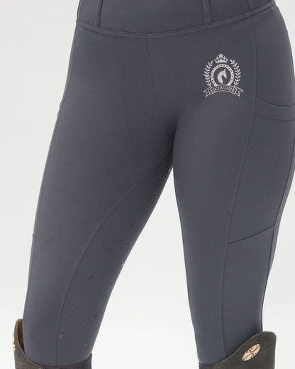 NEW Originals 2.0 Grey Riding Leggings / Tights with Phone Pockets - Urban Slate