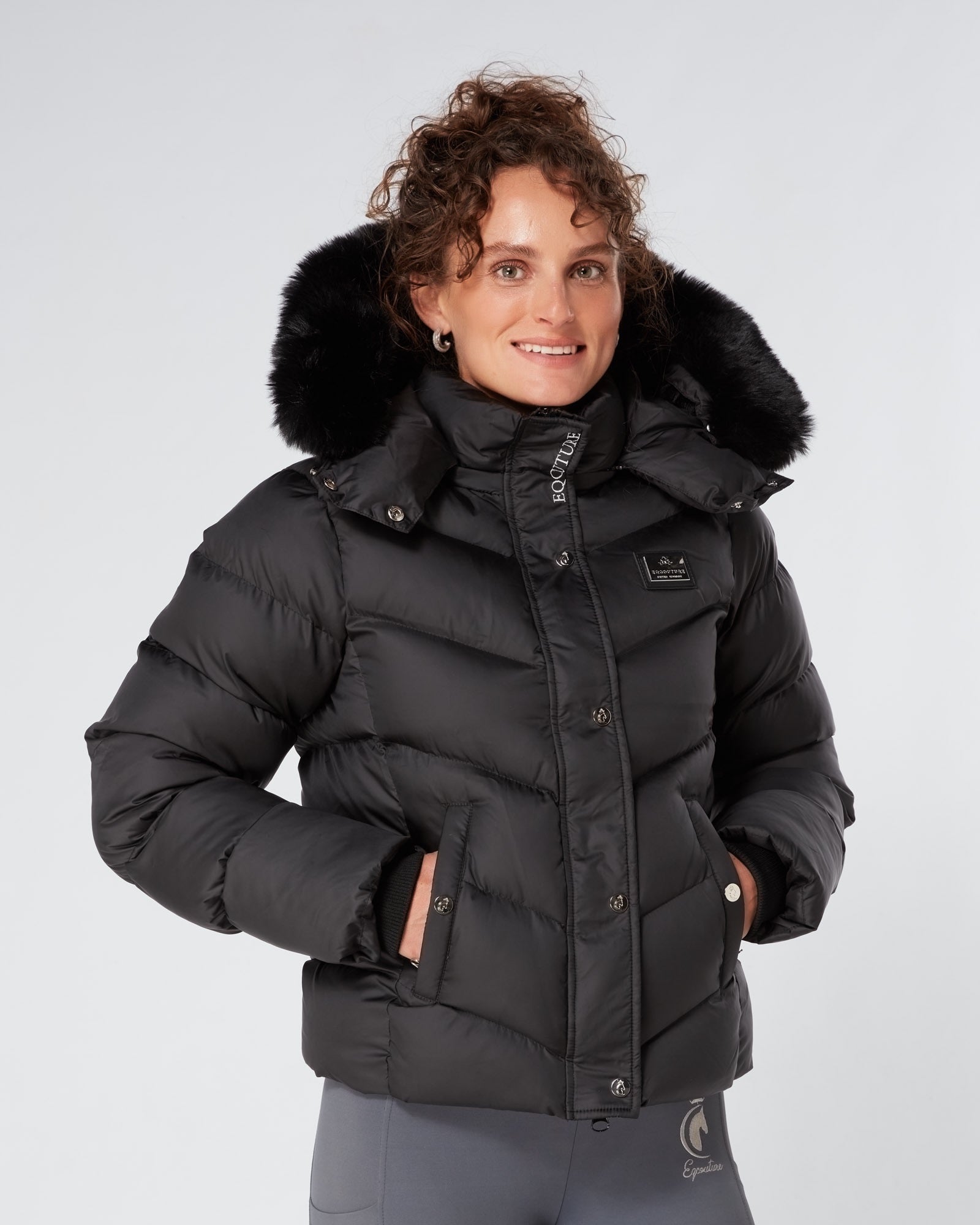 Exclusive Short Black Puffer Coat 3.0 / Jacket - Detachable Hood & Faux Fur