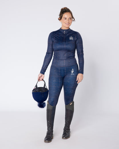 Navy Tweed Effect Base Layer
