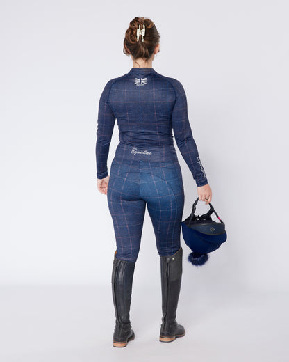 Navy Tweed Effect Base Layer