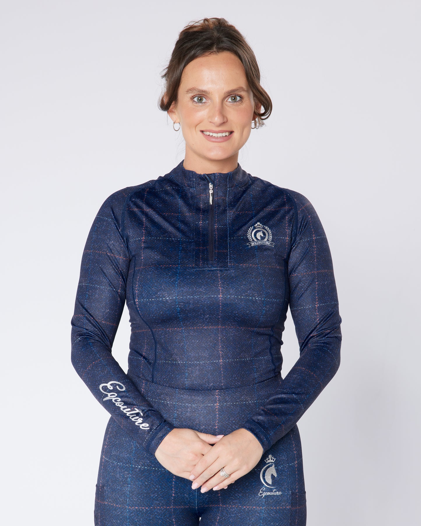 Navy Tweed Effect Base Layer