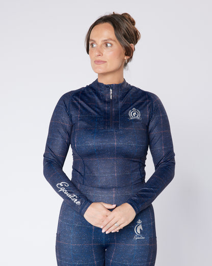Navy Tweed Effect Base Layer