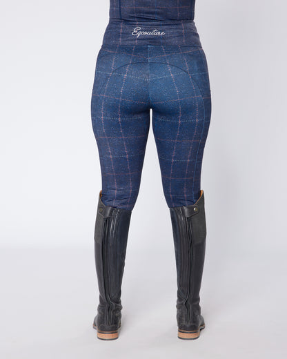 ORIGINALS Navy Tweed Effect Riding Leggings - No Grip