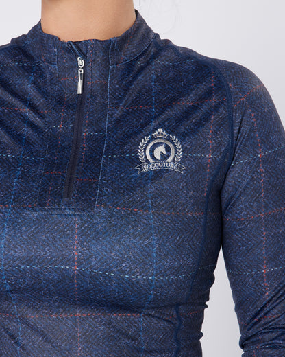Navy Tweed Effect Base Layer