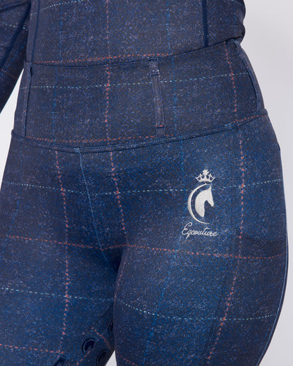 ORIGINALS Navy Tweed Effect Riding Leggings - Full Grip