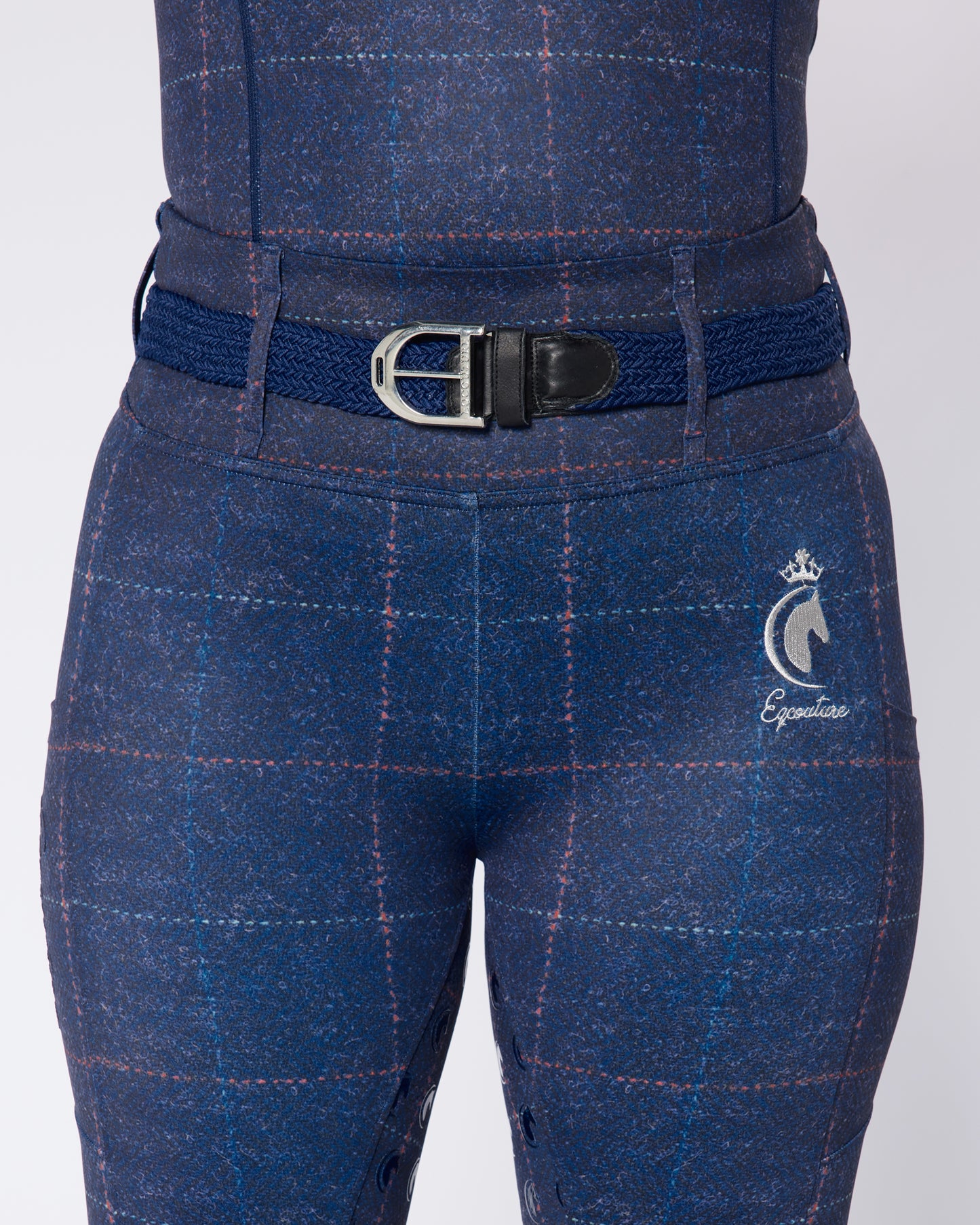 ORIGINALS Navy Tweed Effect Riding Leggings - Full Grip