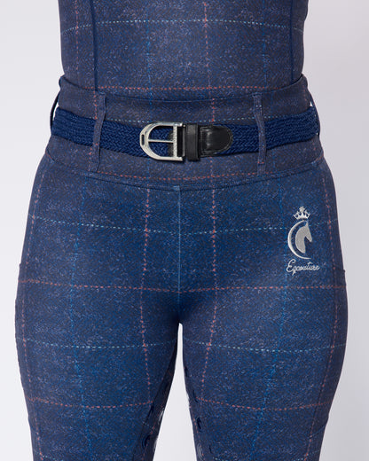 ORIGINALS Navy Tweed Effect Riding Leggings - Full Grip