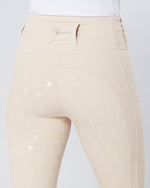 Load image into Gallery viewer, Cream Horse Riding Competition Tights / Leggings with pockets  - CORNISH CREAM

