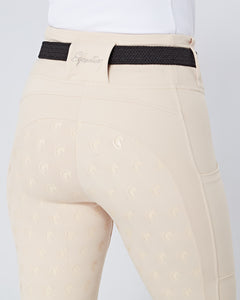 Cream Horse Riding Competition Tights / Leggings with pockets  - CORNISH CREAM