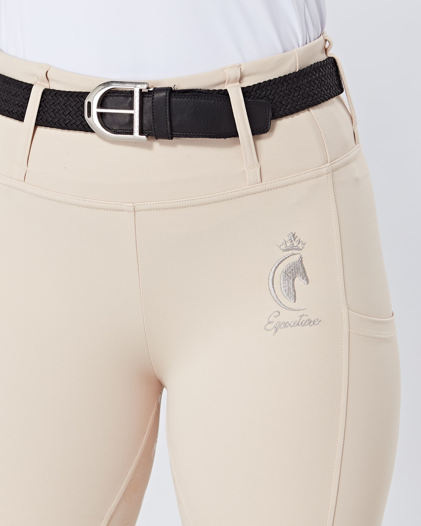 ORIGINALS Cream Horse Riding Competition Tights / Leggings- CORNISH CREAM No Grip