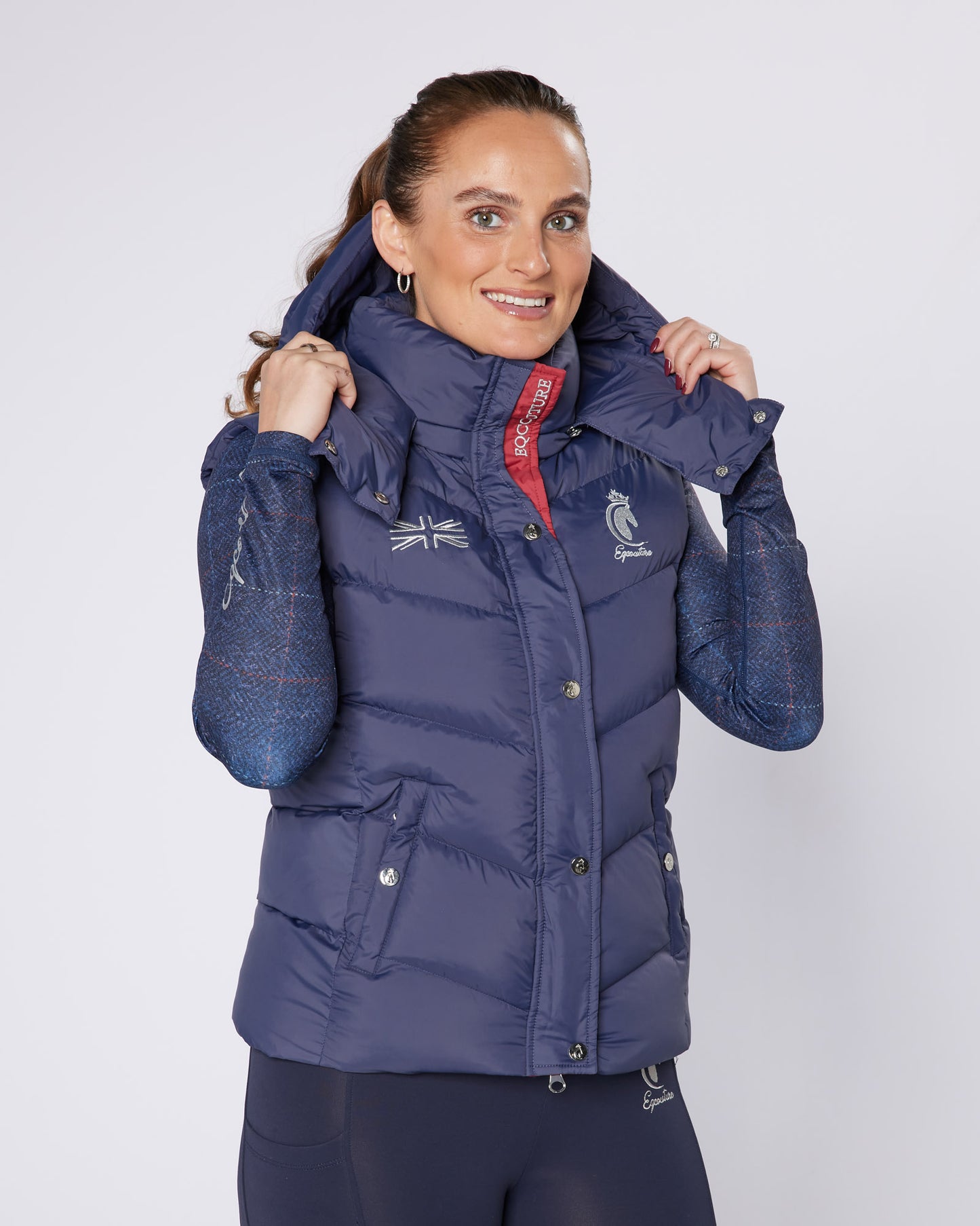 Exclusive Navy Team Puffer Gilet - Detachable Hood