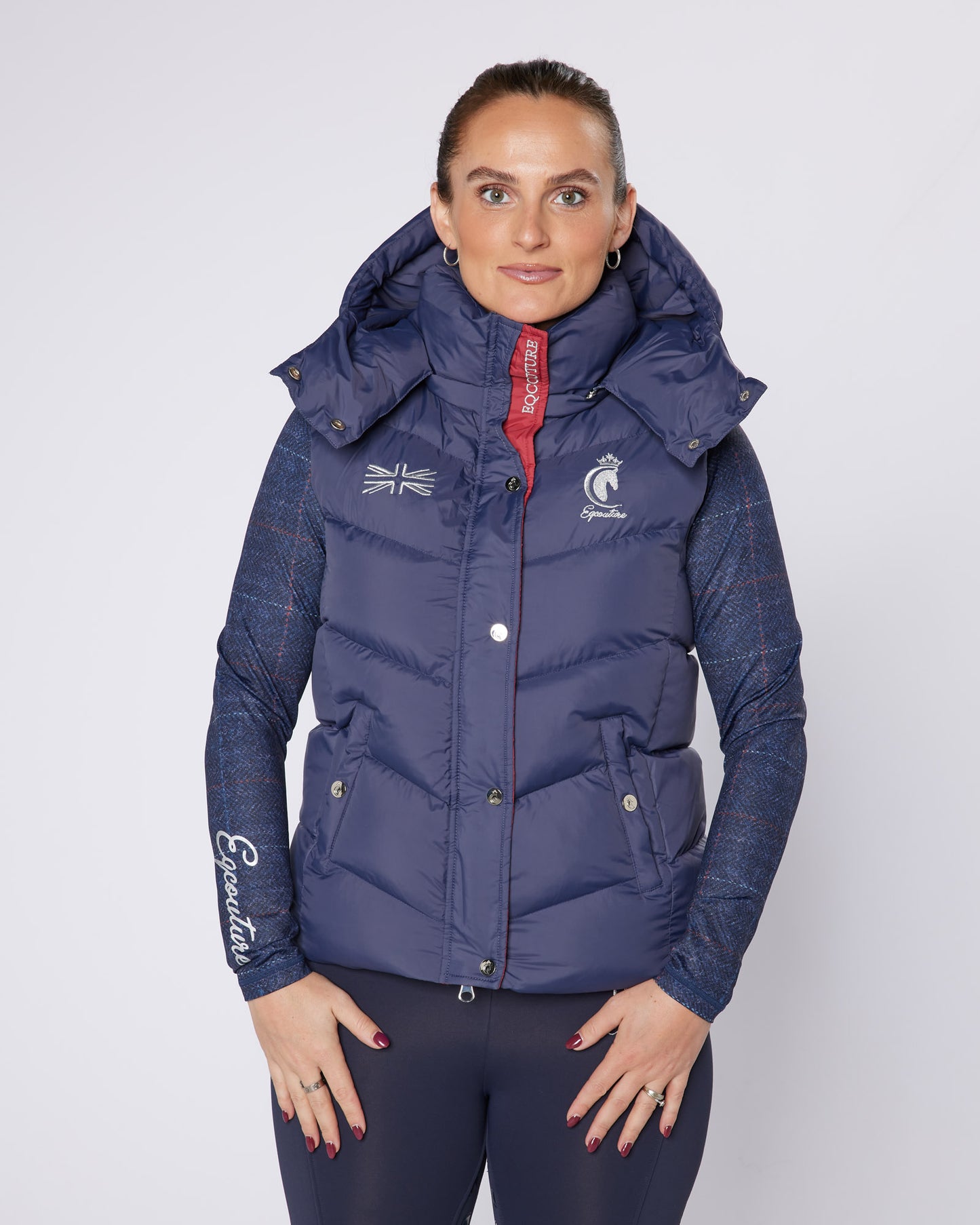 Exclusive Navy Team Puffer Gilet - Detachable Hood