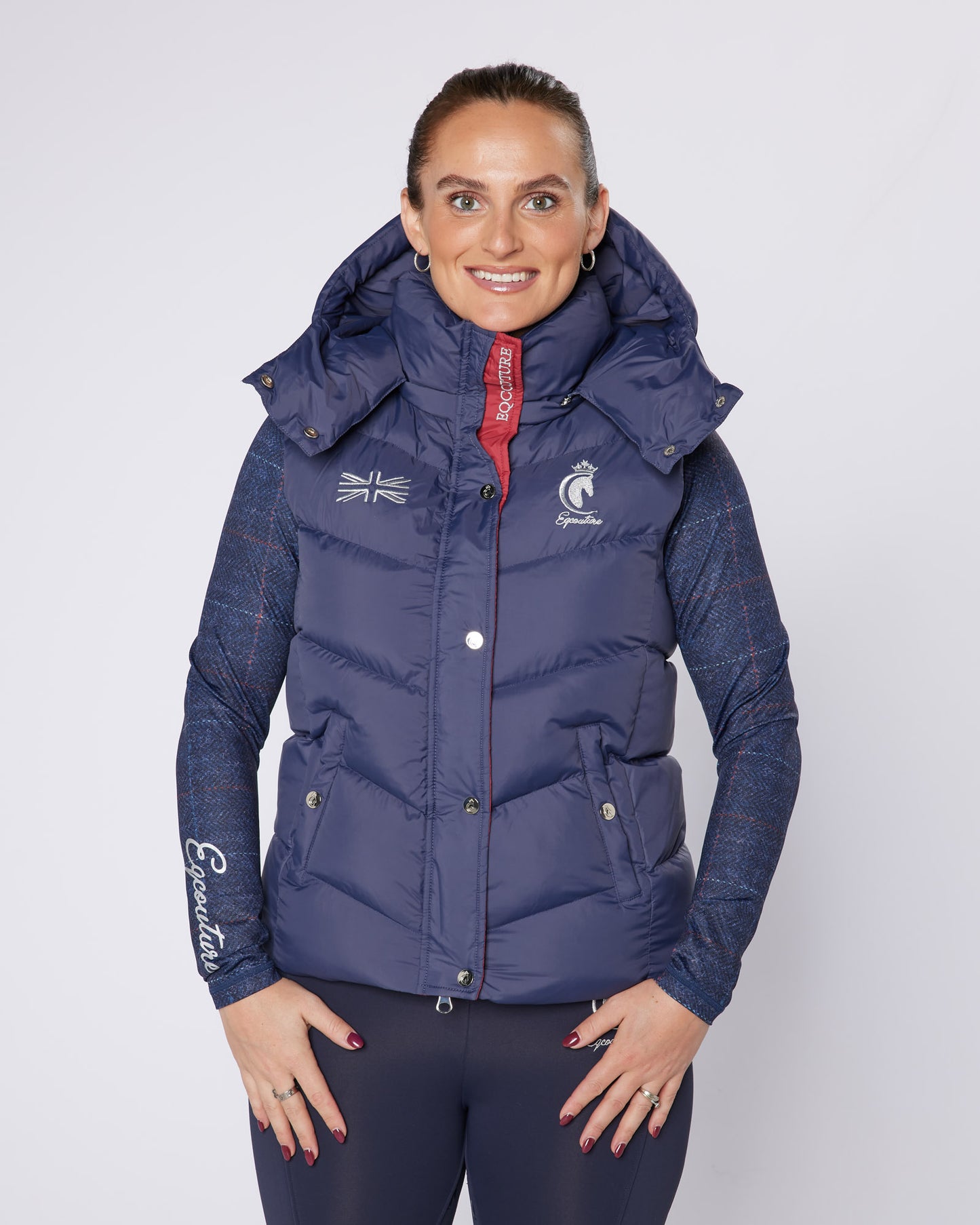 Exclusive Navy Team Puffer Gilet - Detachable Hood