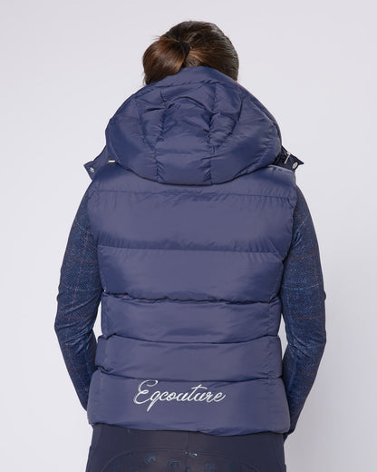 Exclusive Navy Team Puffer Gilet - Detachable Hood