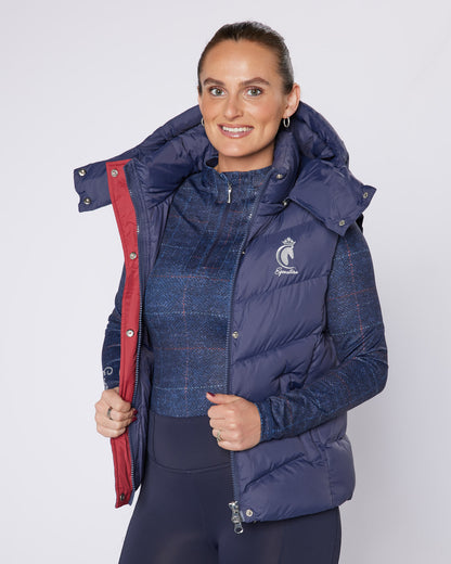 Exclusive Navy Team Puffer Gilet - Detachable Hood