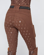 Load image into Gallery viewer, Brown Riding Leggings / Tights with Phone Pockets - CHOCOLATE

