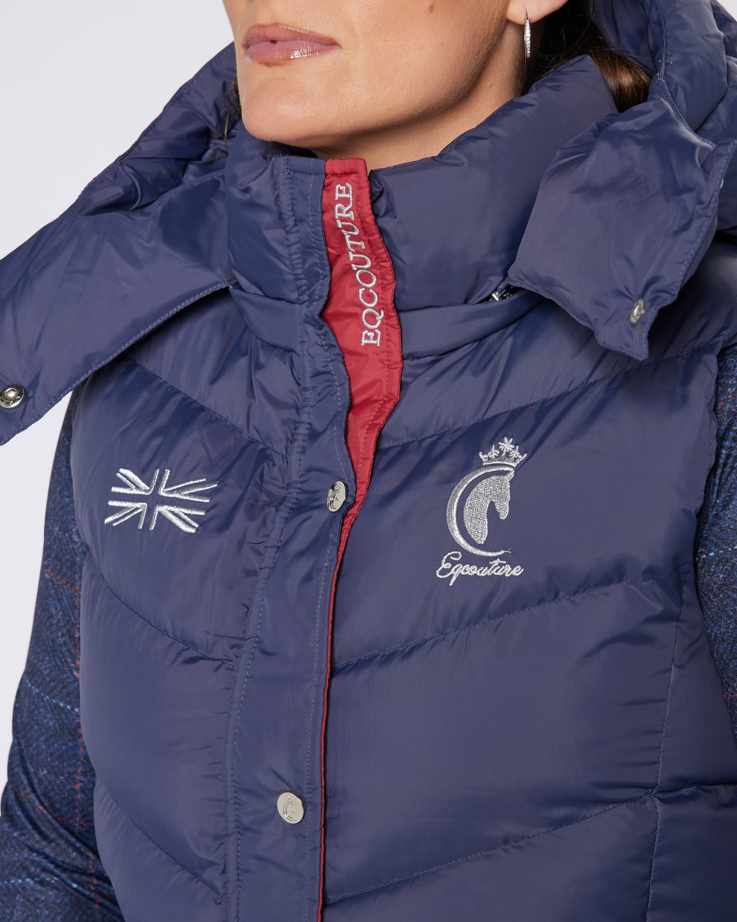 Exclusive Navy Team Puffer Gilet - Detachable Hood