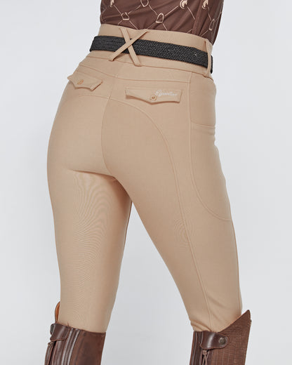 Premium Hybrid Breeches - DEEP SAND (NO GRIP)