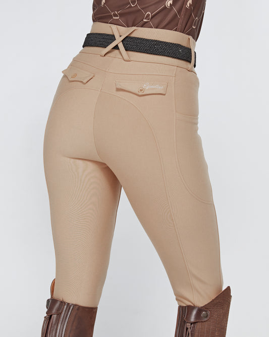 Premium Hybrid Breeches - DEEP SAND (NO GRIP)