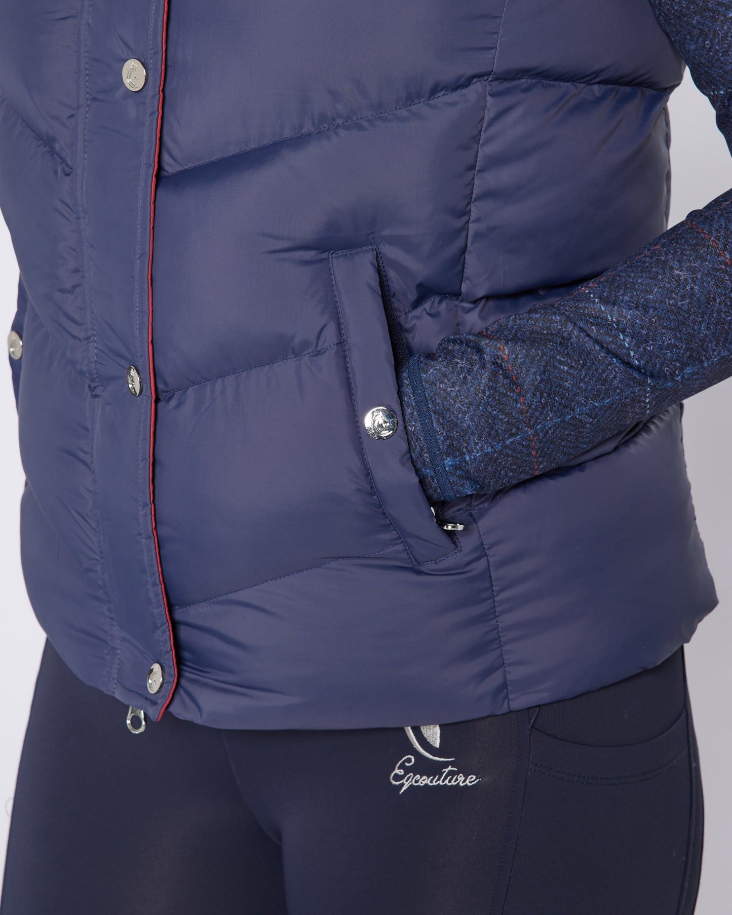 Exclusive Navy Team Puffer Gilet - Detachable Hood