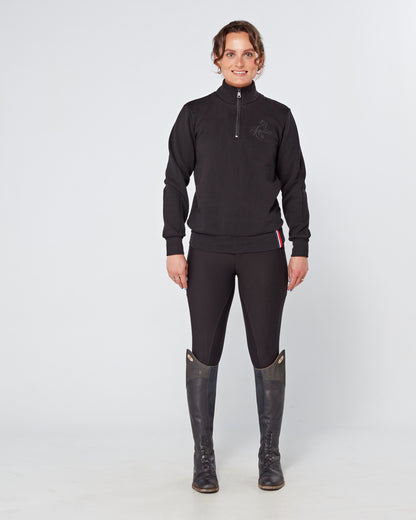 Deluxe 1/4 Zip Sweatshirt - BLACK