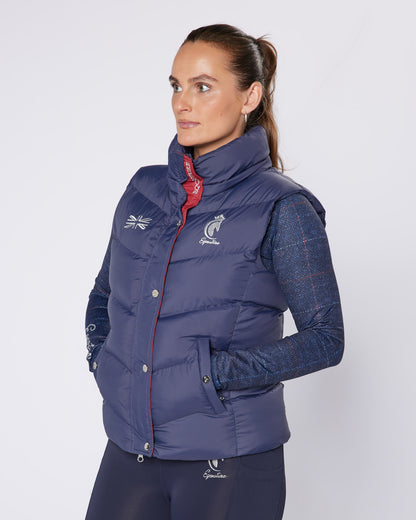 Exclusive Navy Team Puffer Gilet - Detachable Hood