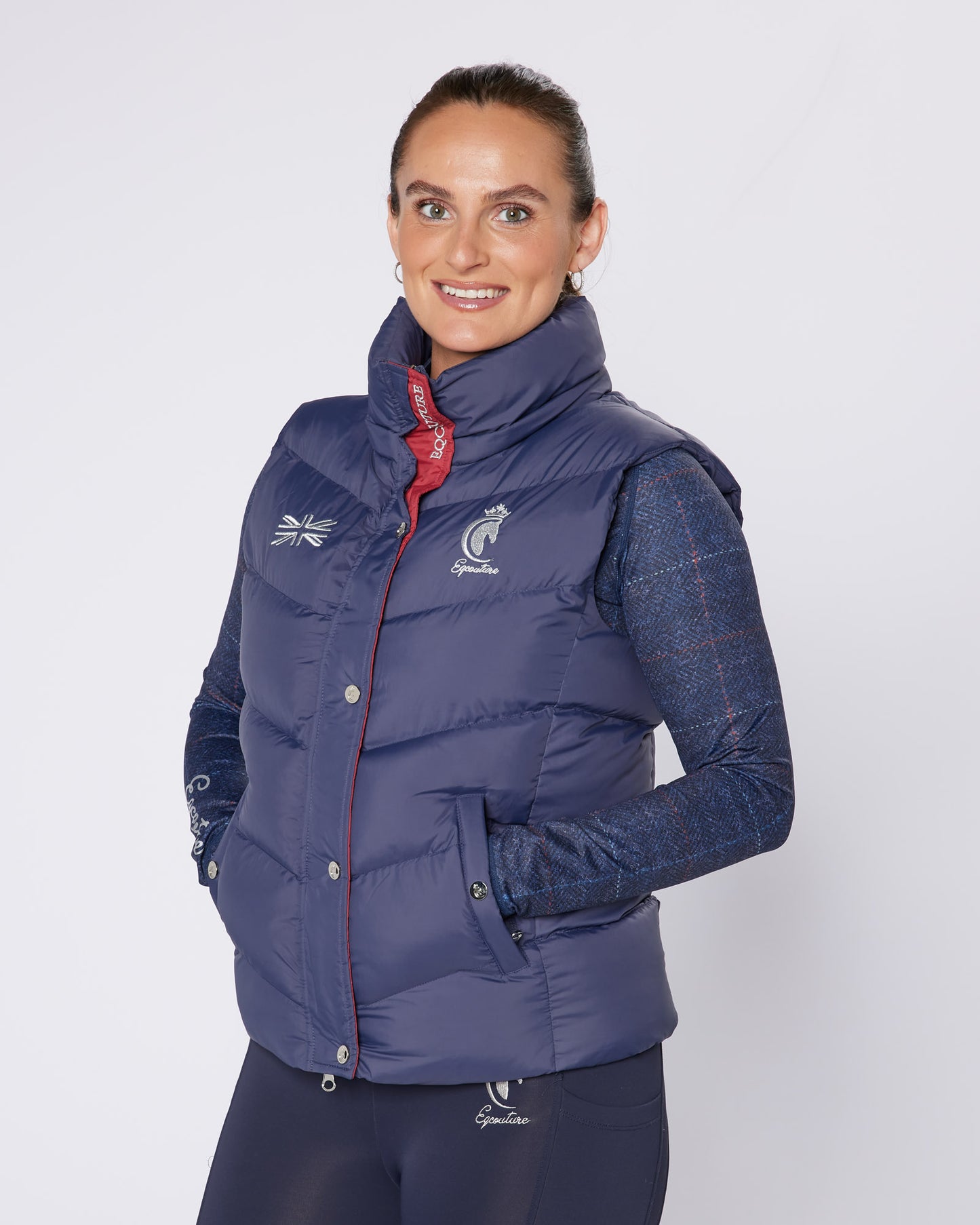 Exclusive Navy Team Puffer Gilet - Detachable Hood