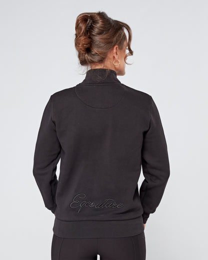 Deluxe 1/4 Zip Sweatshirt - BLACK