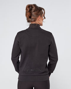 Deluxe 1/4 Zip Sweatshirt - BLACK