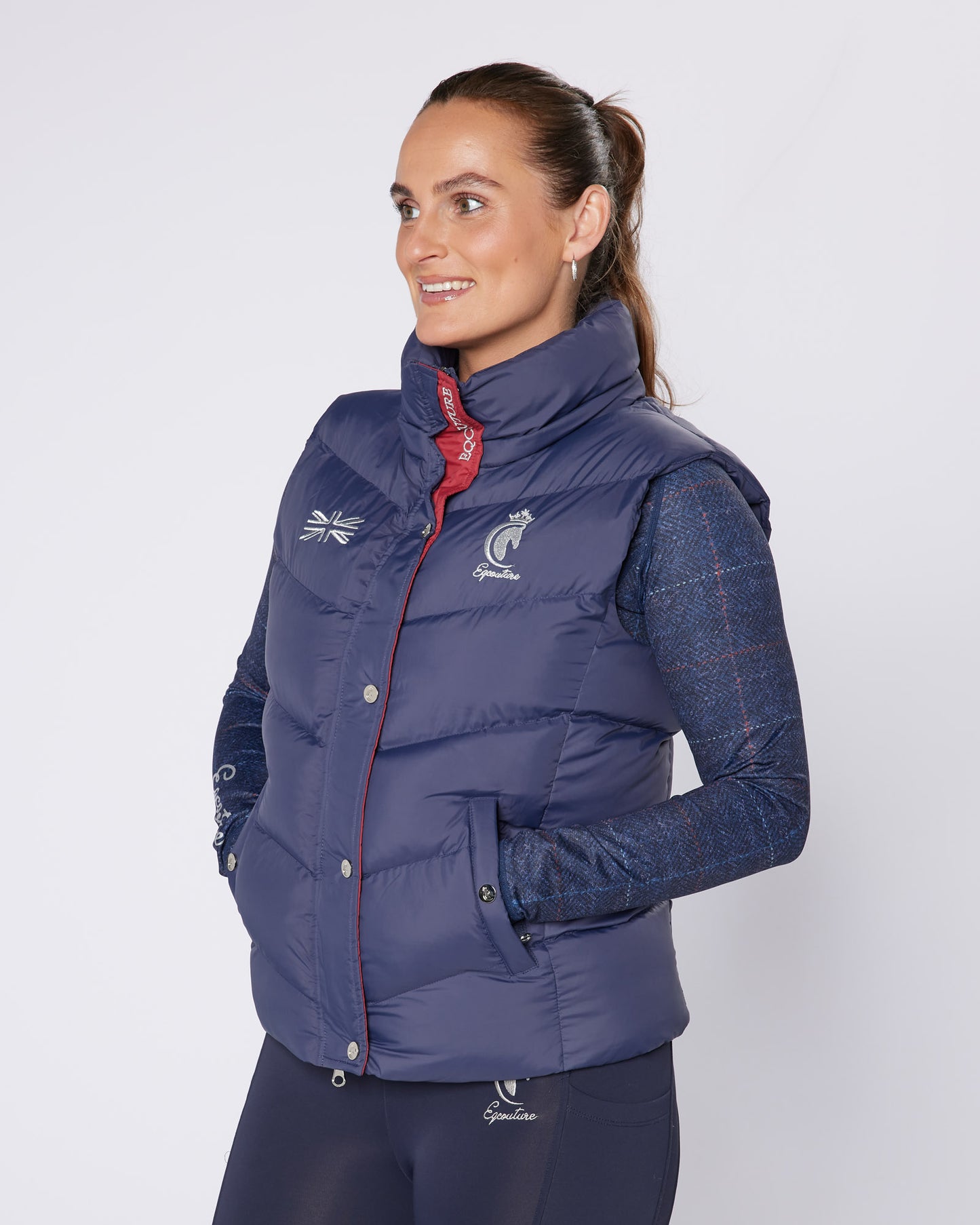 Exclusive Navy Team Puffer Gilet - Detachable Hood