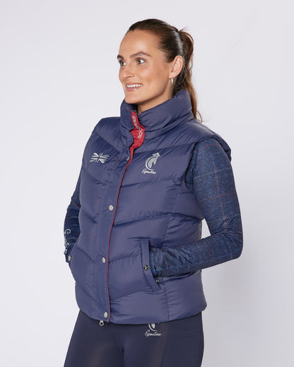 Exclusive Navy Team Puffer Gilet - Detachable Hood