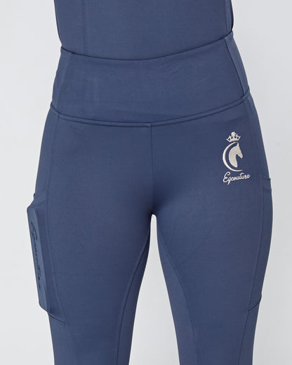 ORIGINALS Navy Riding Leggings / Tights with Phone Pockets - NO GRIP/ SILICONE