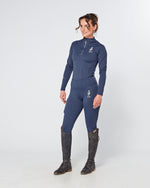 Load image into Gallery viewer, Navy Horse Riding Tights / Leggings with pockets  - MIDNIGHT NAVY
