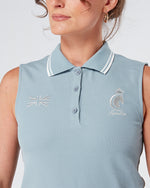 Load image into Gallery viewer, EQC Polo Shirt Sleeveless - POWDER BLUE
