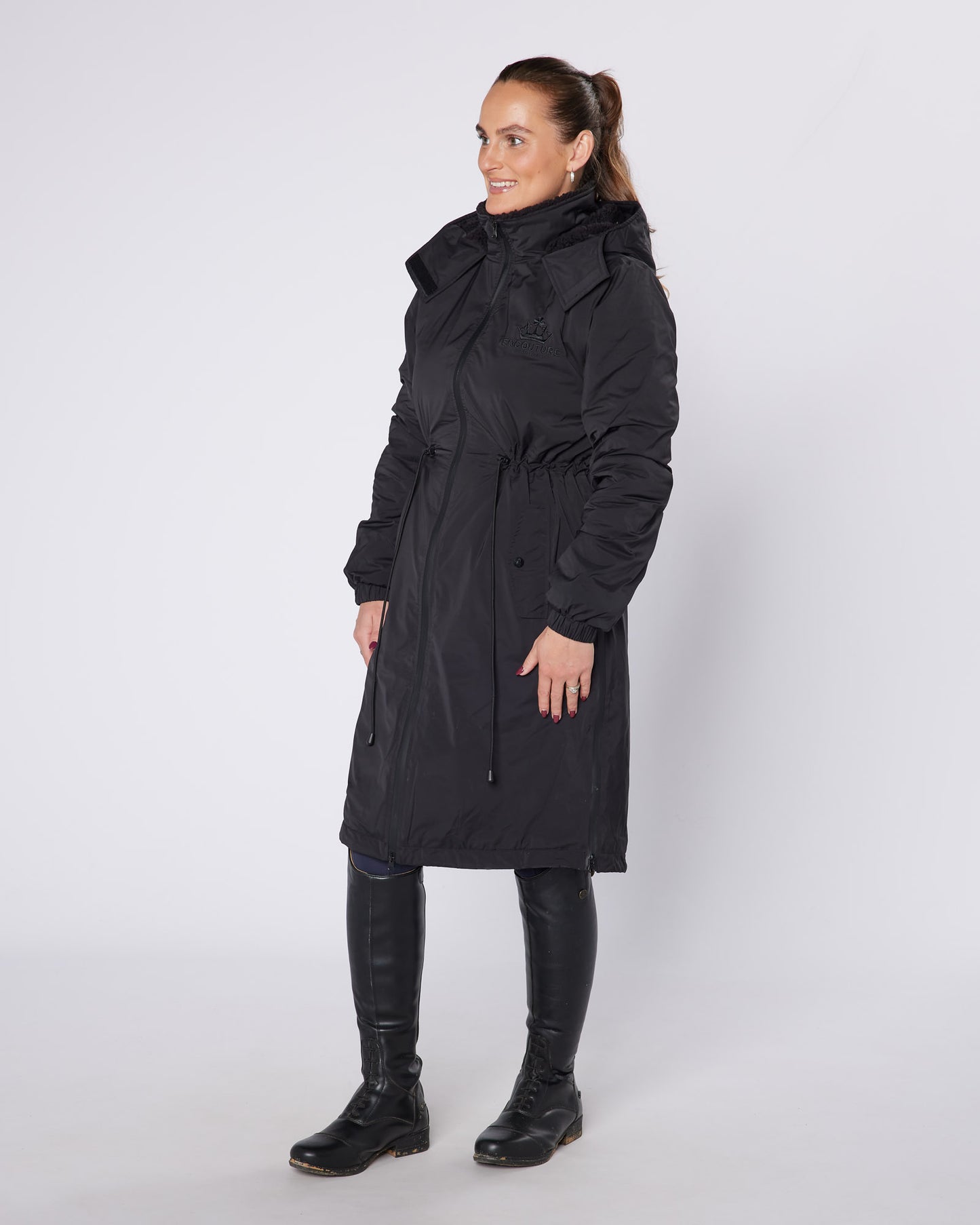 DryStyle Waterproof Fleece Lined Coat - Matte Black