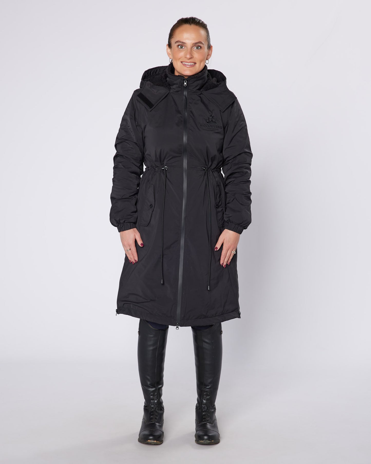 DryStyle Waterproof Fleece Lined Coat - Matte Black