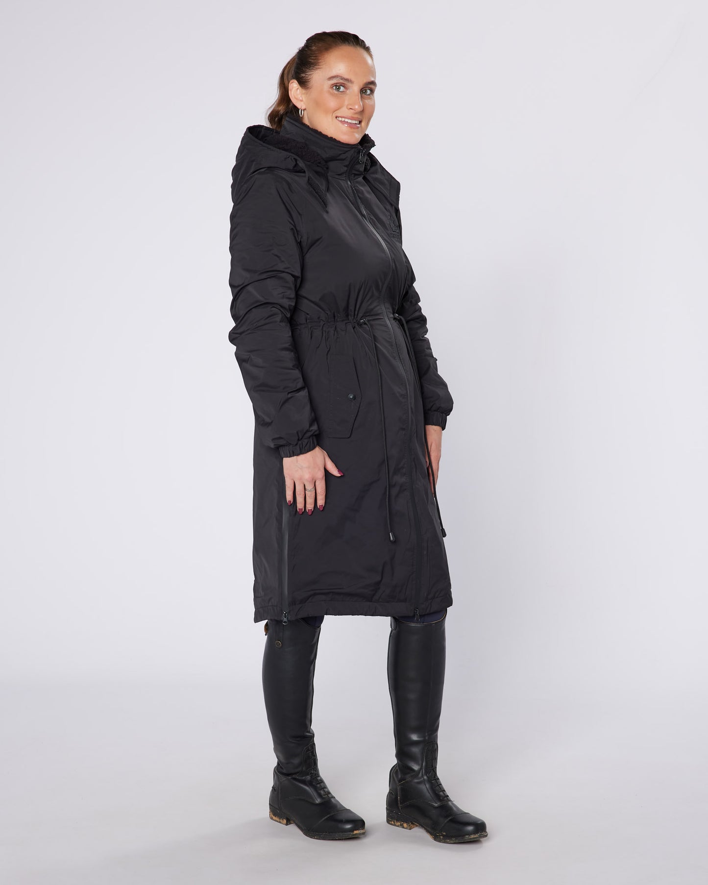 DryStyle Waterproof Fleece Lined Coat - Matte Black
