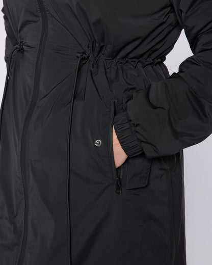 DryStyle Waterproof Fleece Lined Coat - Matte Black
