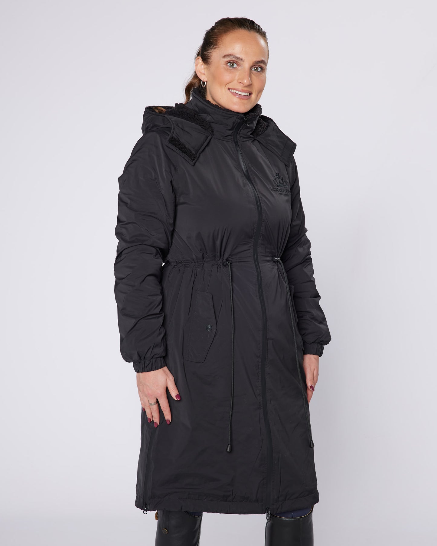 DryStyle Waterproof Fleece Lined Coat - Matte Black