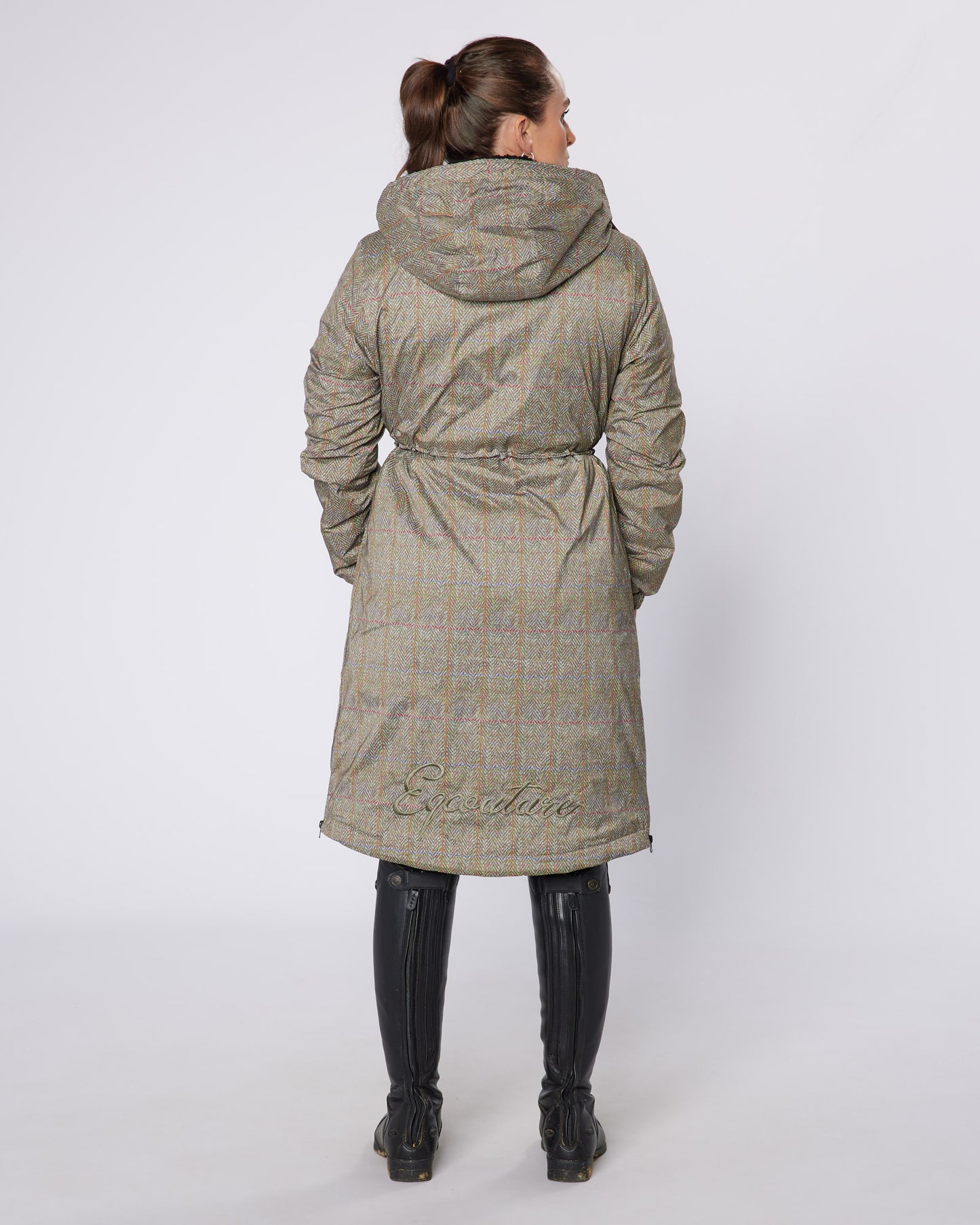 DryStyle Waterproof Fleece Lined Coat - Tweed Effect