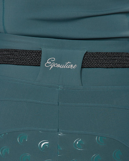 ALL-SEASON Emerald Riding Leggings / Tights with Phone Pockets - WATER RESISTANT