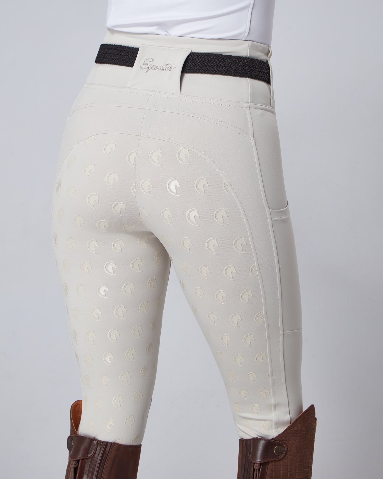 Horse Riding Competition Leggings / Tights / Breeches - STONE CREAM –  Eqcouture