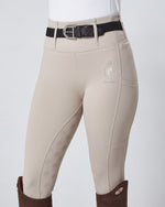 Load image into Gallery viewer, Competition Beige Riding Leggings / Tights with Phone Pockets - HUNTER BEIGE
