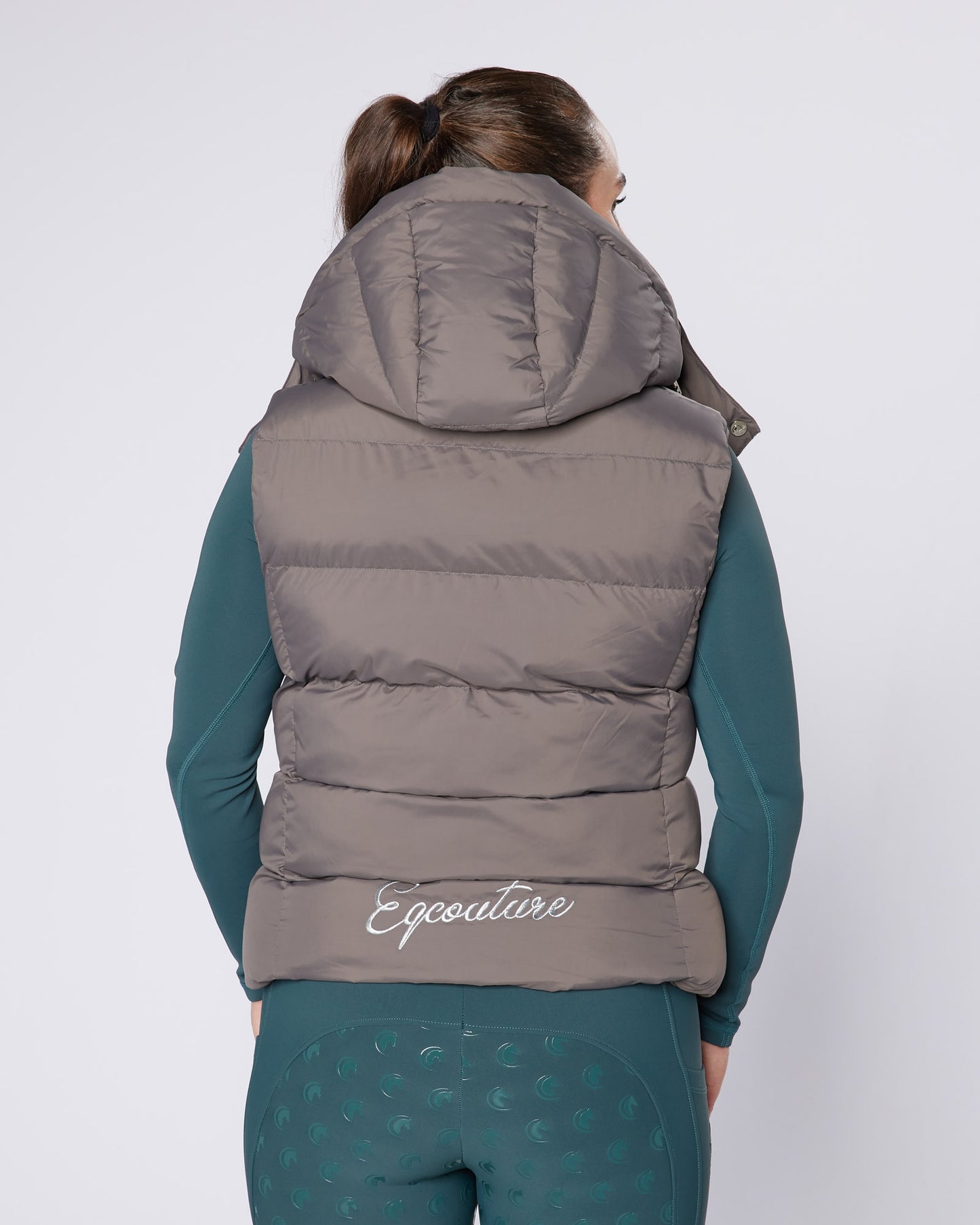 Exclusive Grey Puffer Gilet - Detachable Hood