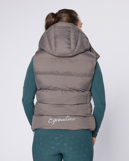 Exclusive Grey Puffer Gilet - Detachable Hood