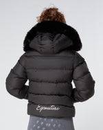 Load image into Gallery viewer, Exclusive Short Black Puffer Coat 3.0 / Jacket - Detachable Hood &amp; Faux Fur
